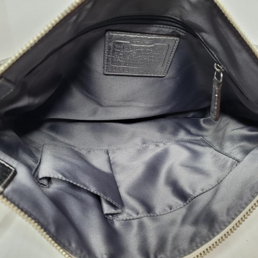Coach Poppy Metallic Signature C's Sateen Jacquard Shoulder Tote A1293-19131 - Picture 10 of 11